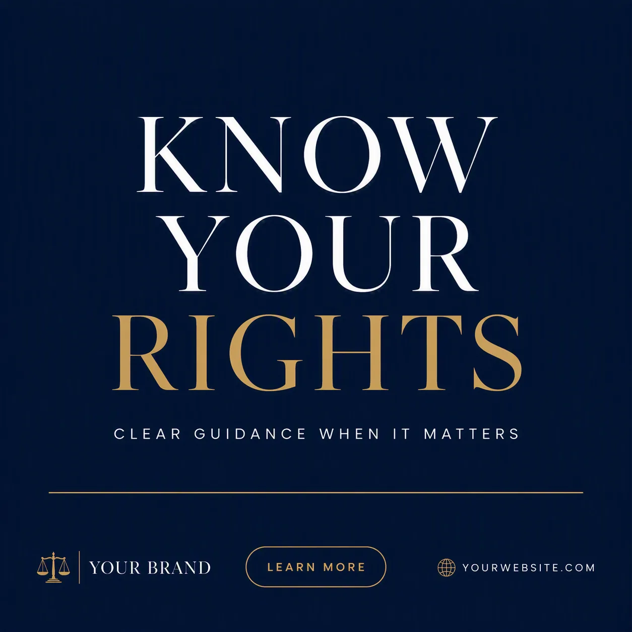 Minimalist Law Firm Rights Instagram Post