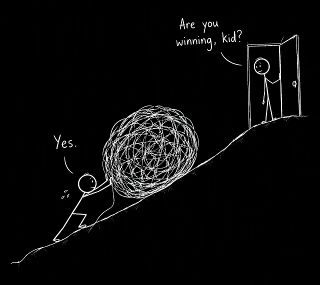 Minimalist Thread Of Effort Quote Sketch