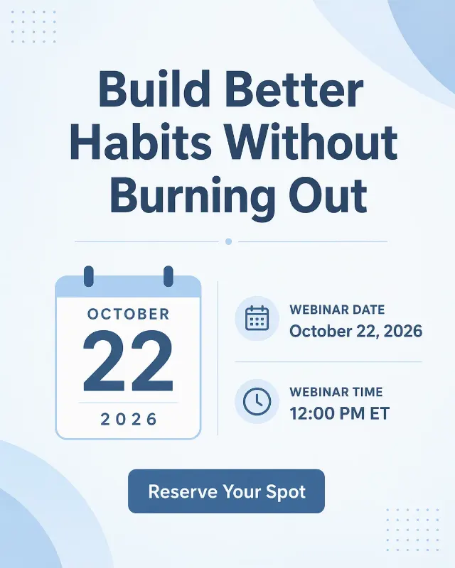 Minimalist Webinar Calendar Announcement Post