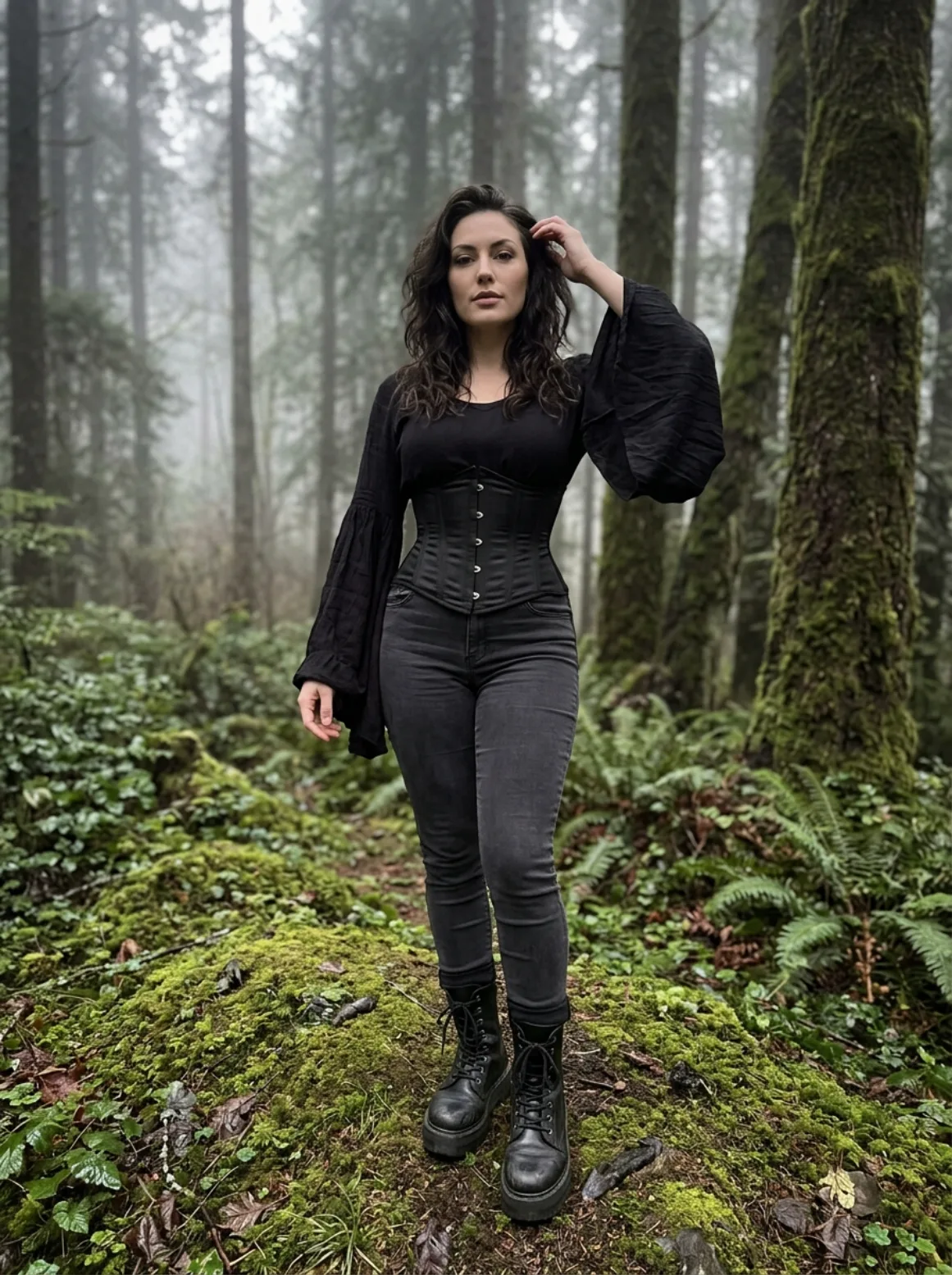 Misty Forest Gothic Influencer Portrait