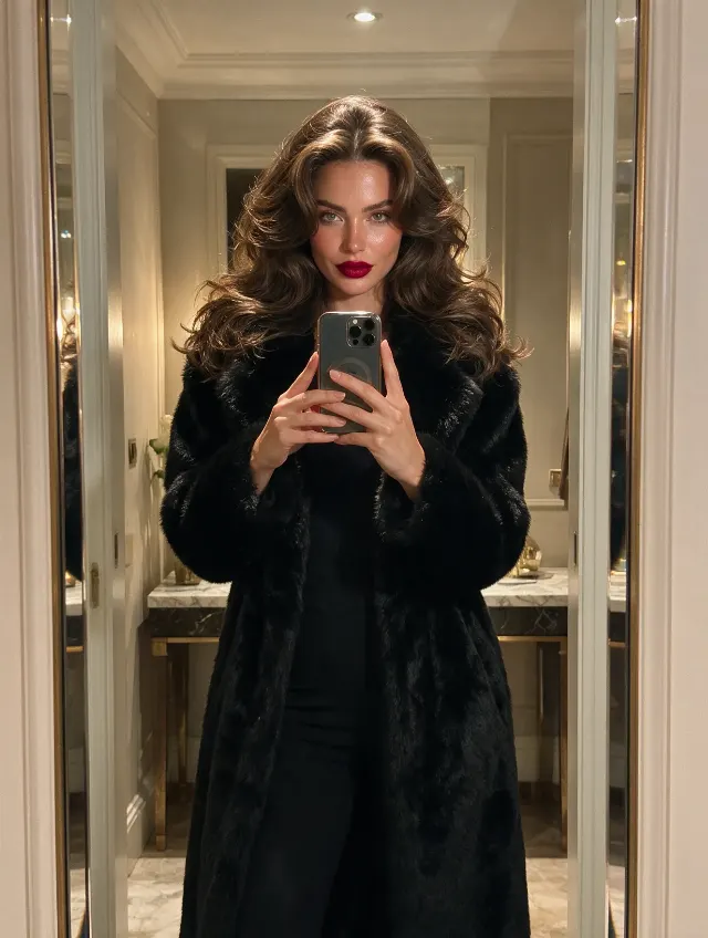 Mob Wife Apartment Mirror Selfie