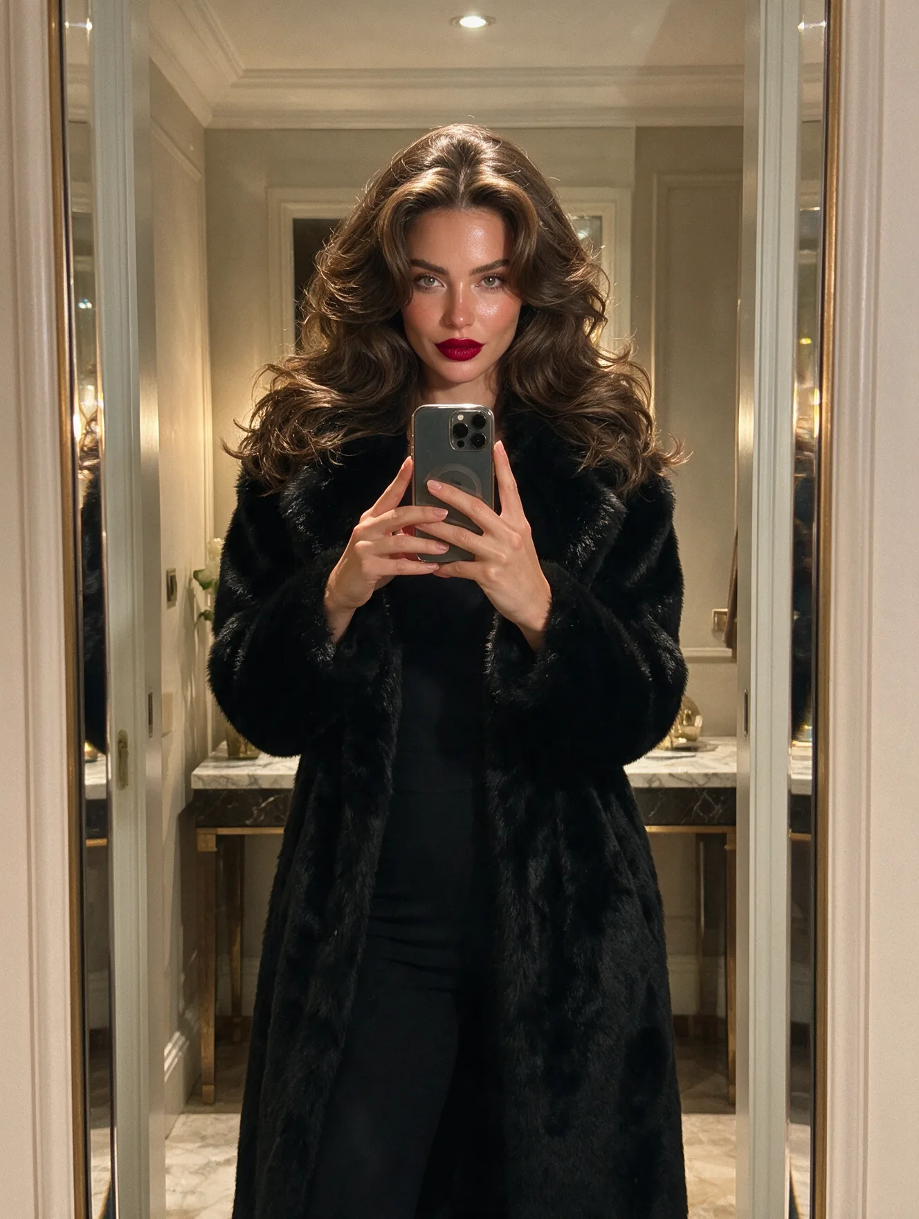 Mob Wife Apartment Mirror Selfie