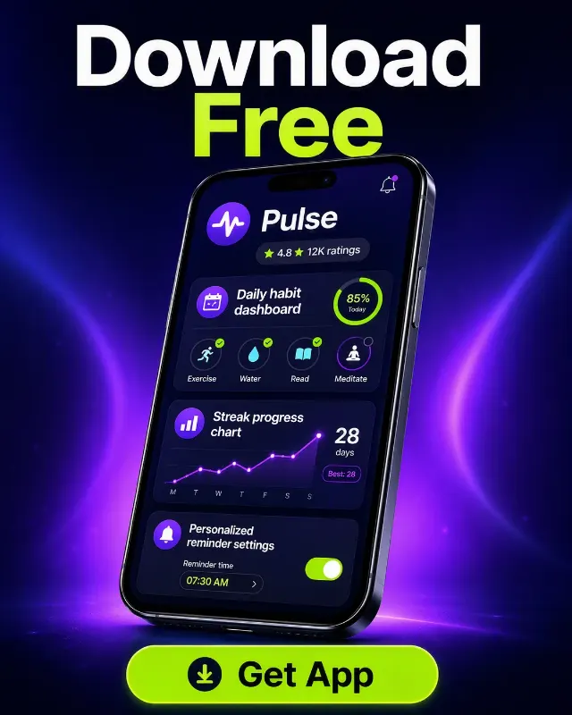 Mobile App Download Ad With Phone Mockup