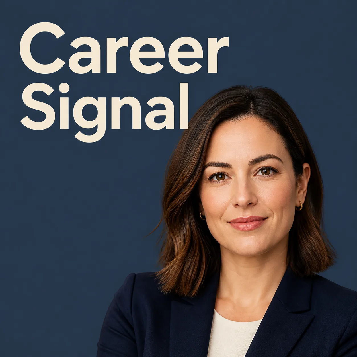 Modern Career Podcast Cover With Host Portrait