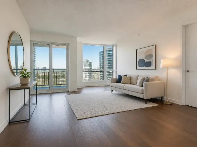 Modern Condo Living Room Virtual Staging