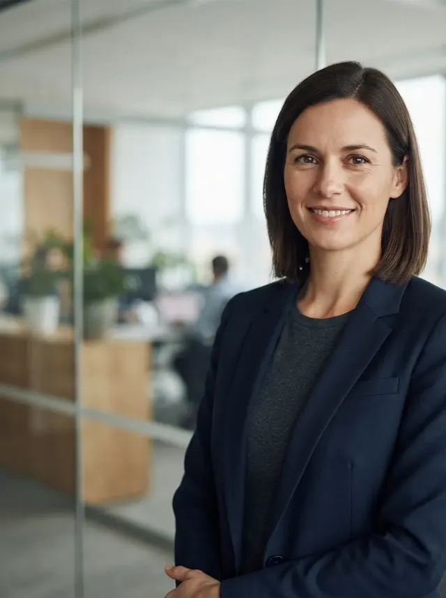 Modern Office LinkedIn Banner Headshot