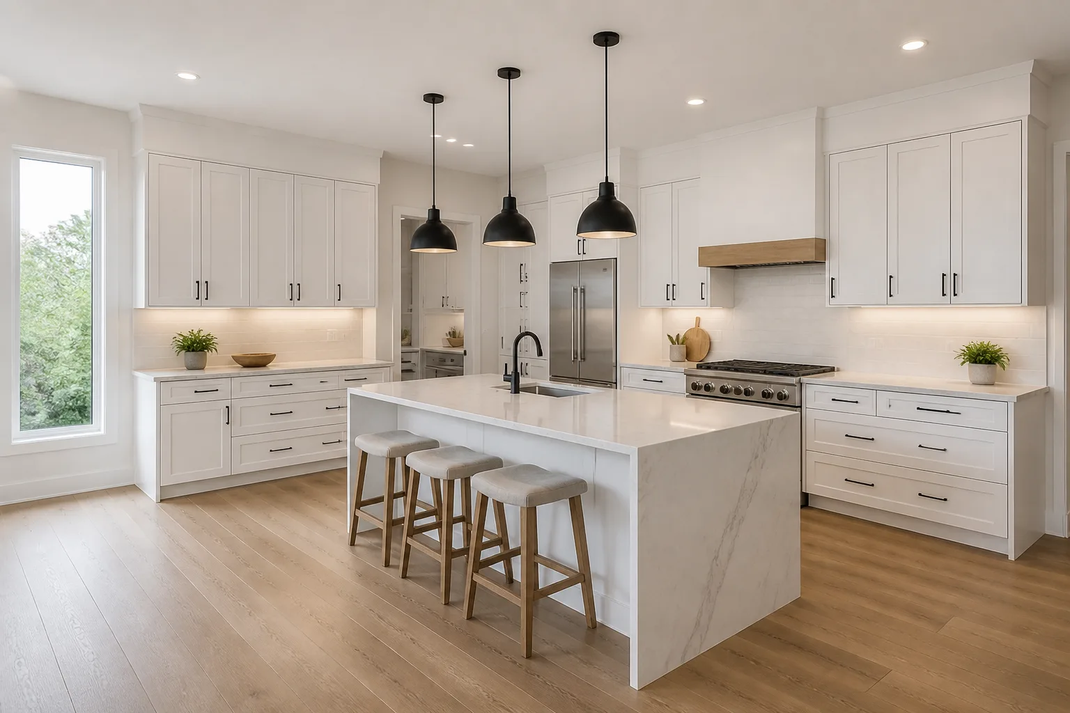 Modern White Kitchen Listing Photo