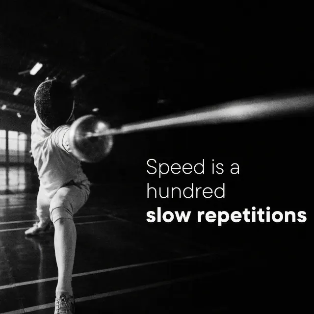 Monochrome Fencer Quote Instagram Post