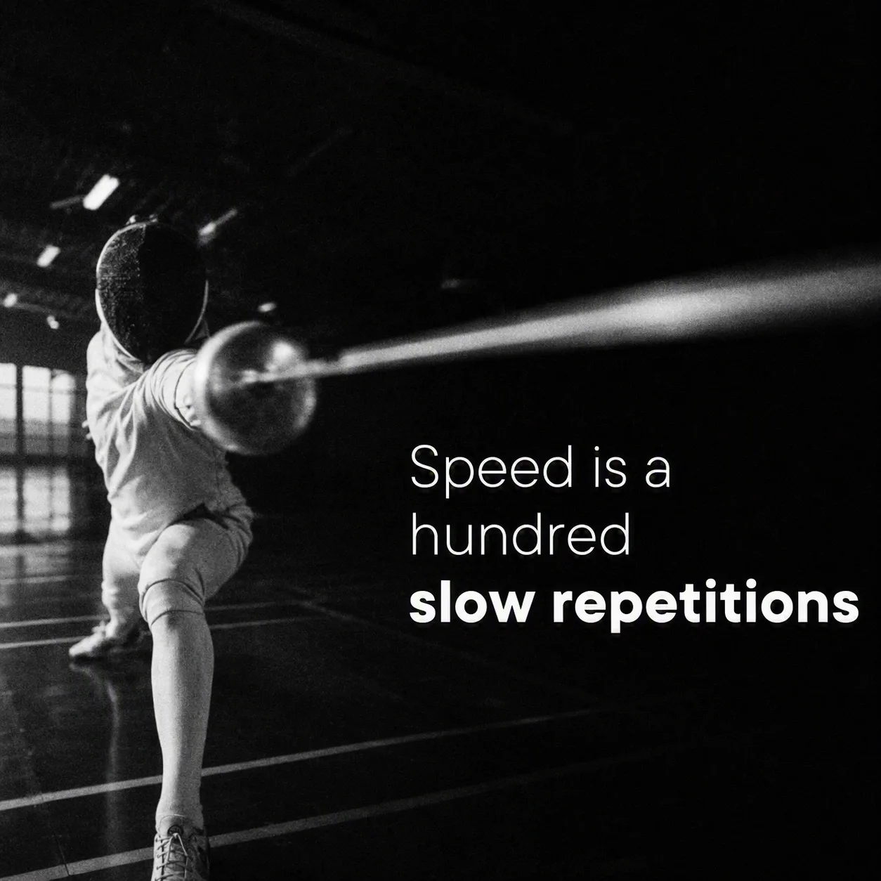 Monochrome Fencer Quote Instagram Post