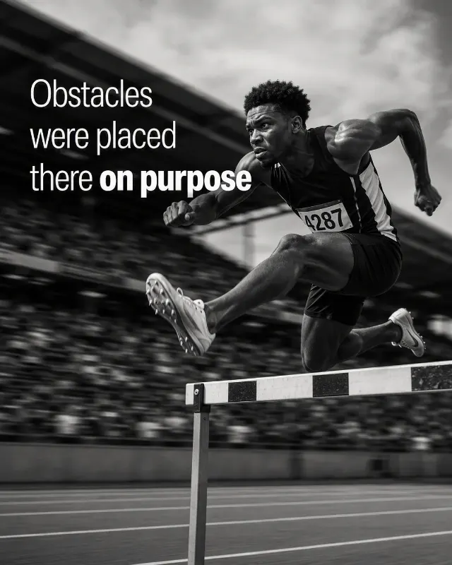 Monochrome Hurdler Quote Instagram Post
