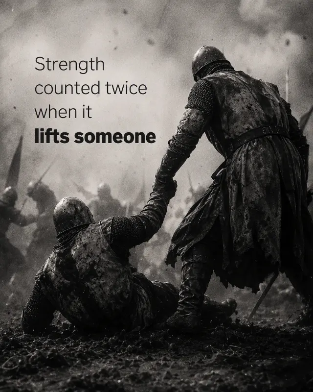Monochrome Medieval Warrior Quote Post