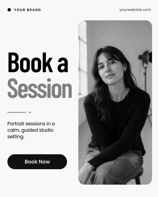 Monochrome Photography Booking Post