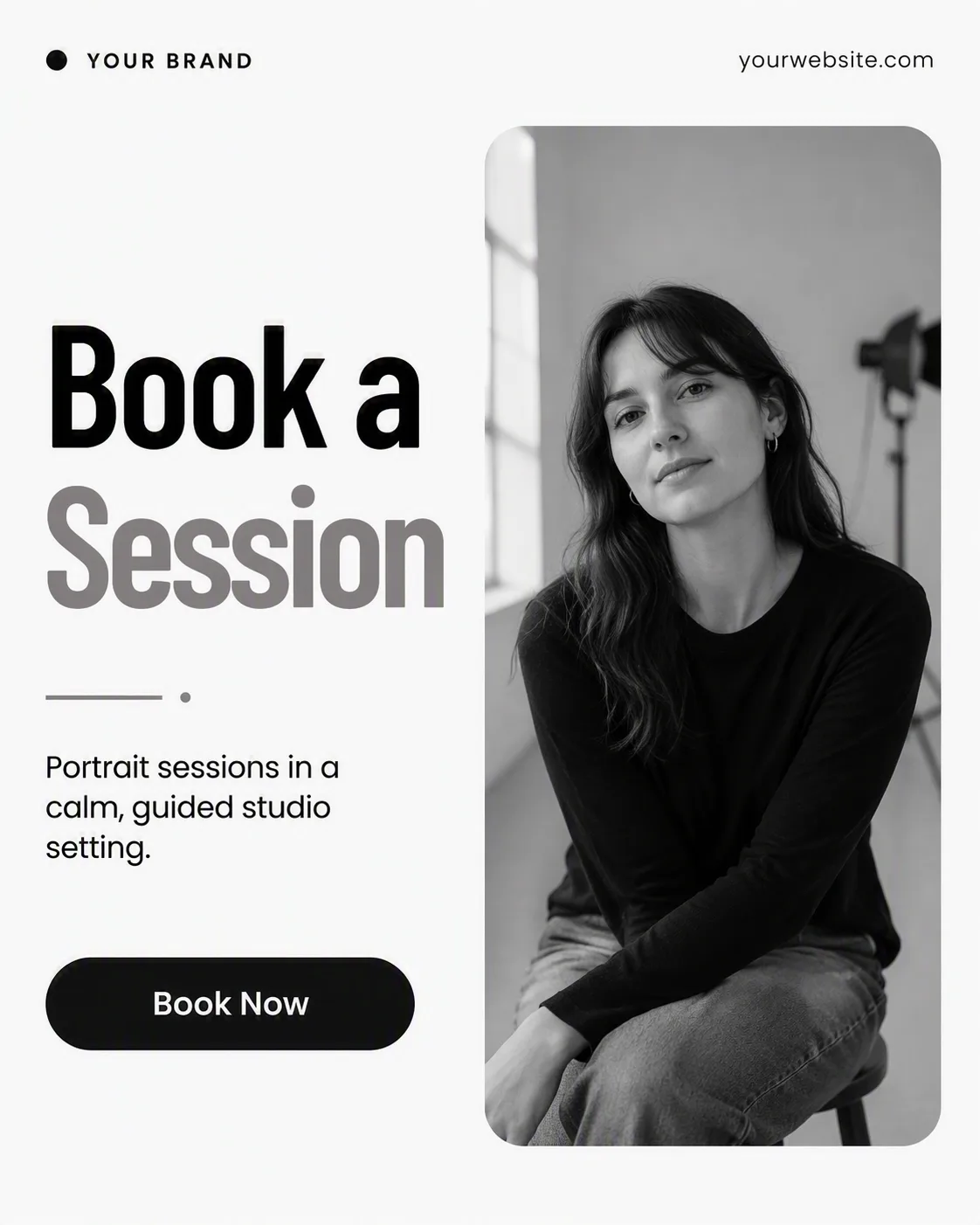 Monochrome Photography Booking Post