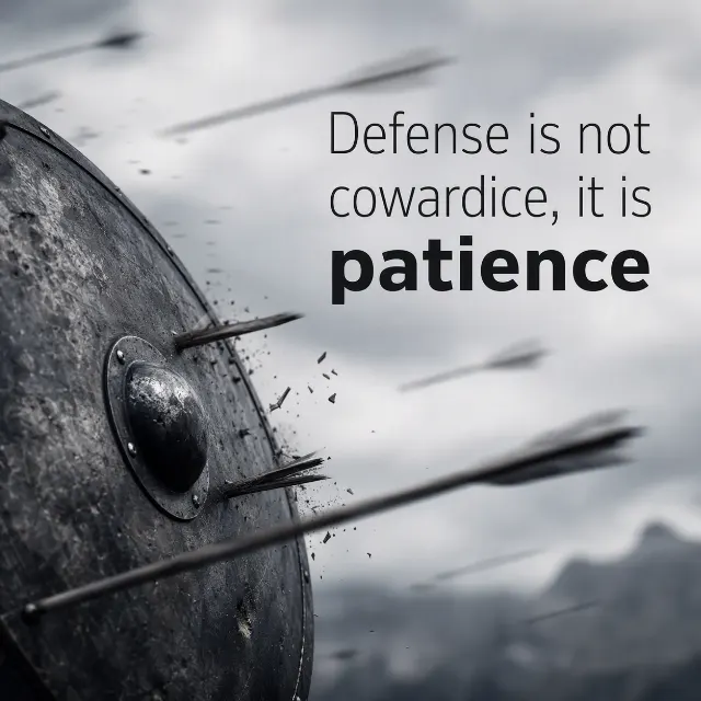 Monochrome Shield Defense Quote Post