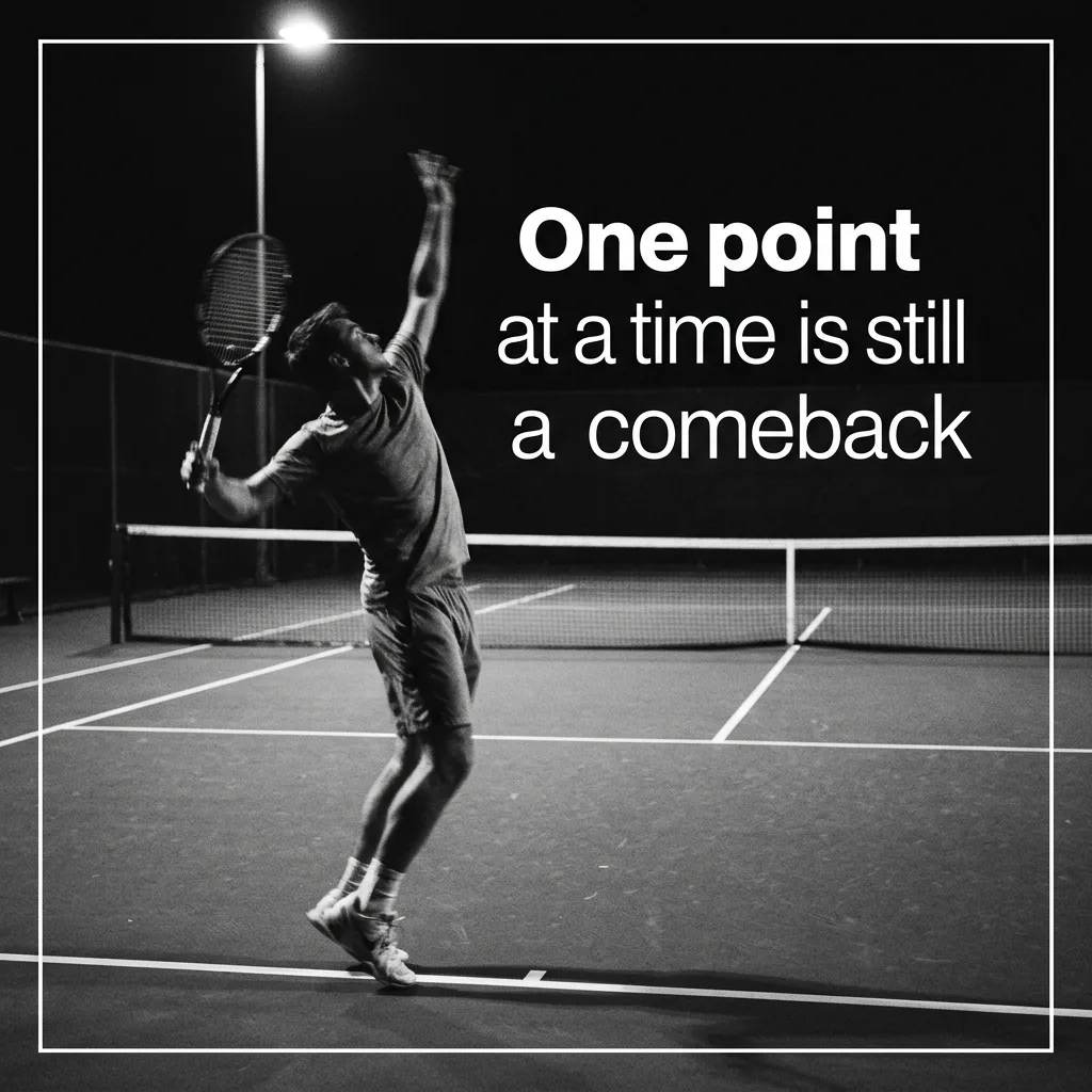 Monochrome Tennis Comeback Quote Post