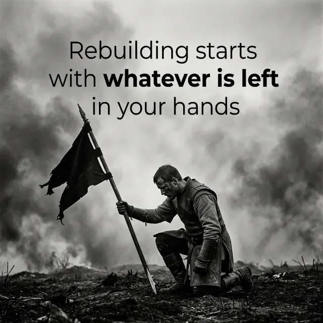 Monochrome Warrior Quote Post