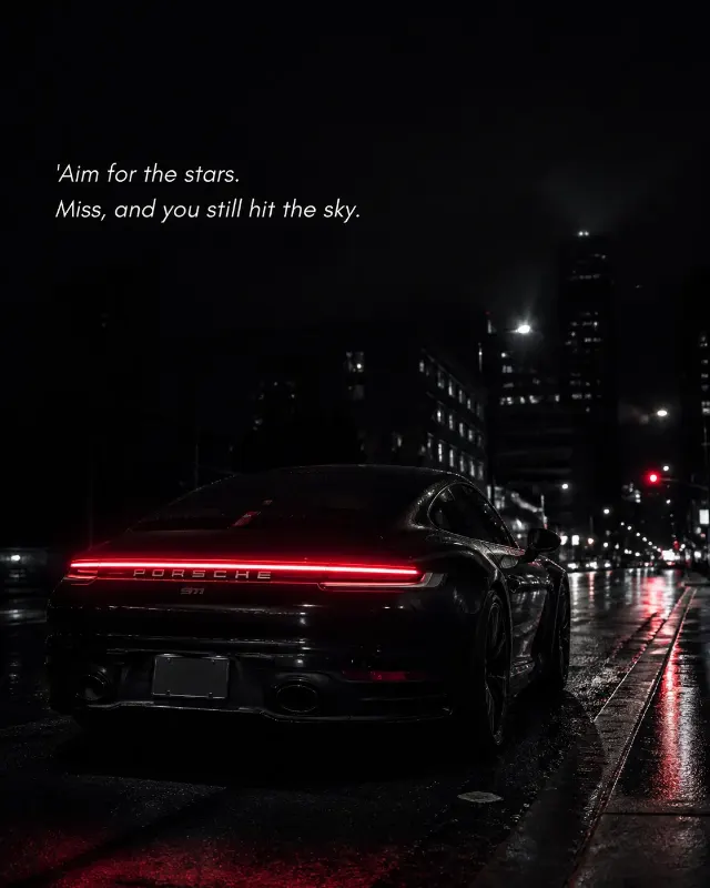 Moody Sports Car Taillight Quote Post
