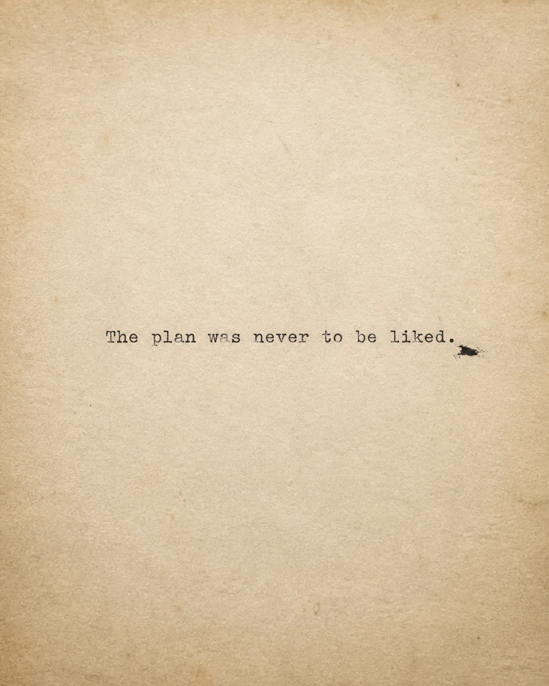 Moody Typewriter Quote On Aged Paper