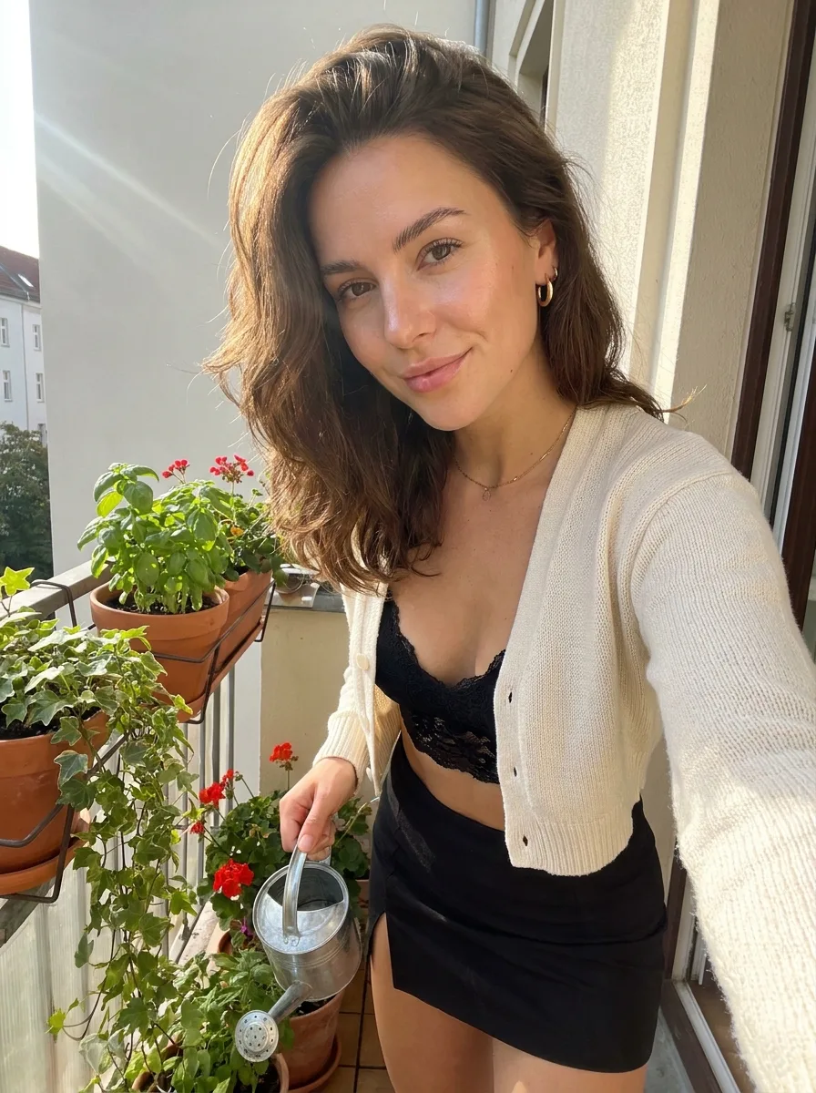 Morning Balcony Social Media Portrait