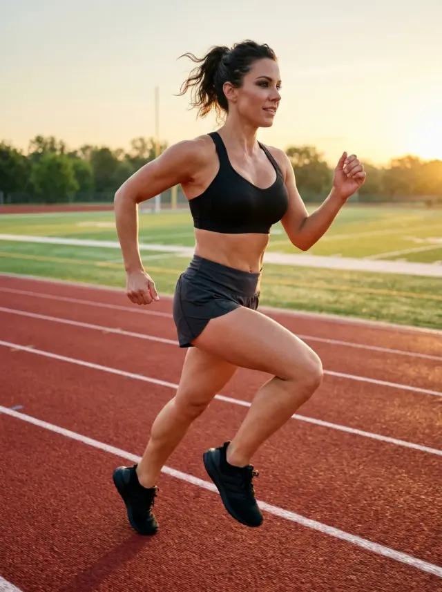 Morning Track Running Influencer Photo