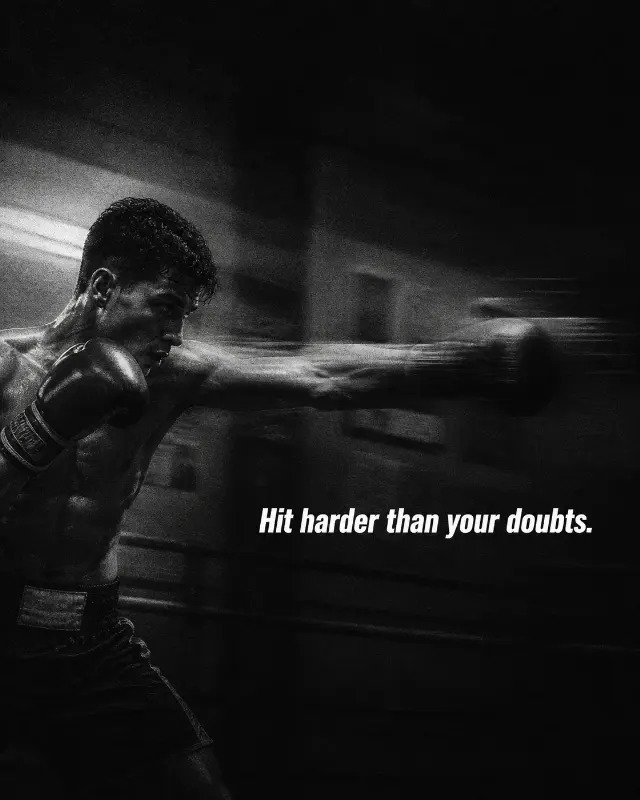 Motion Blur Boxer Quote Instagram Post