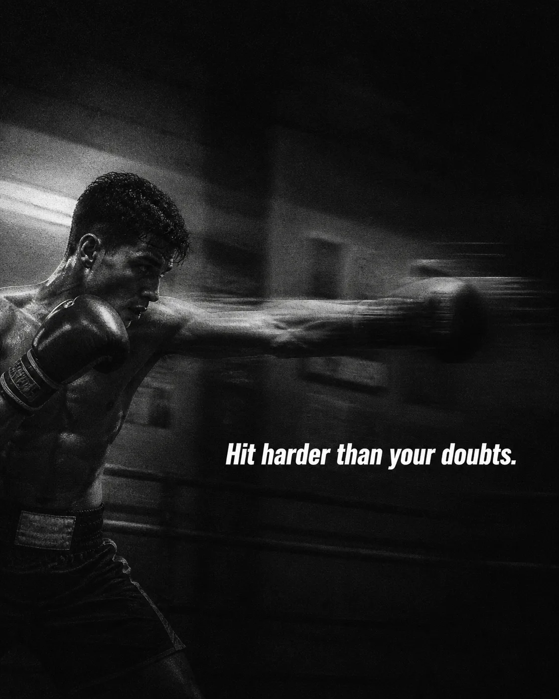 Motion Blur Boxer Quote Instagram Post