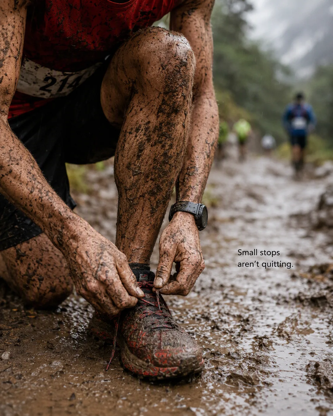 Muddy Trail Runner Quote Instagram Post