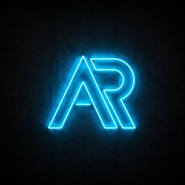 Neon Logo Concrete Wall Mockup