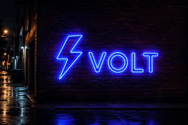 Neon Logo Sign Brick Wall Mockup
