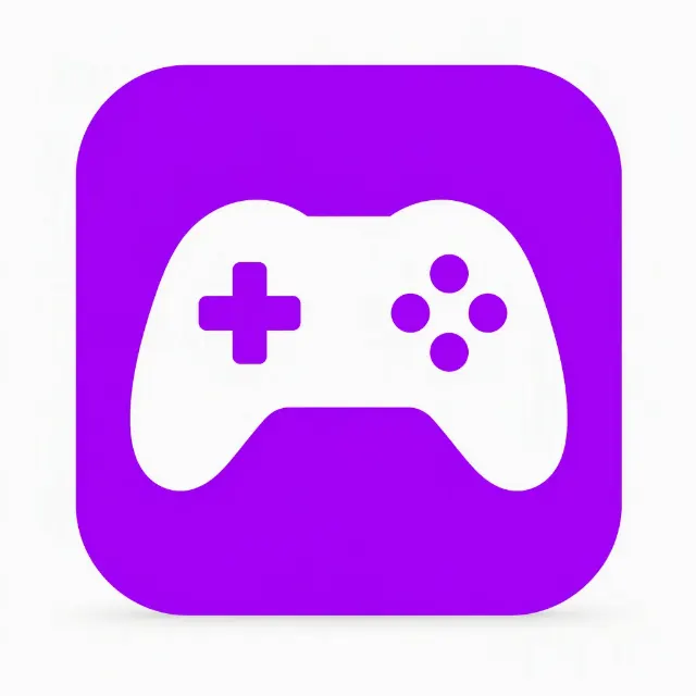 Neon Purple Game Controller App Icon