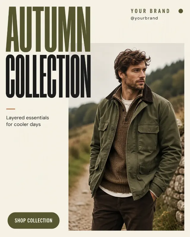 Olive Autumn Menswear Instagram Post