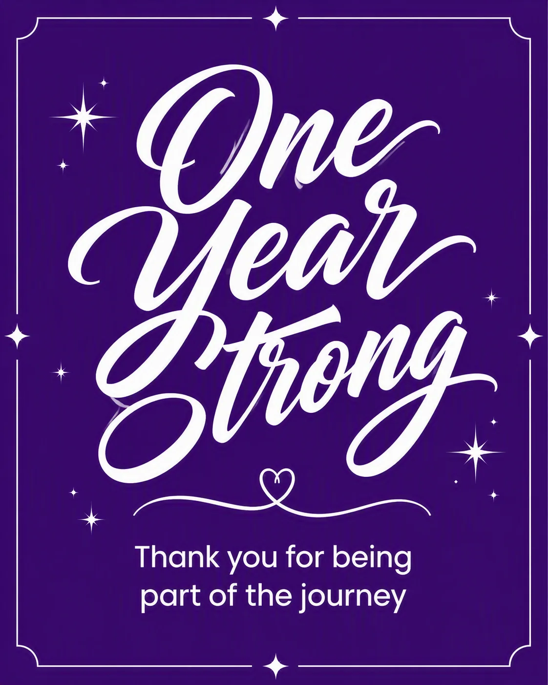 One-Year Milestone Celebration Instagram Post