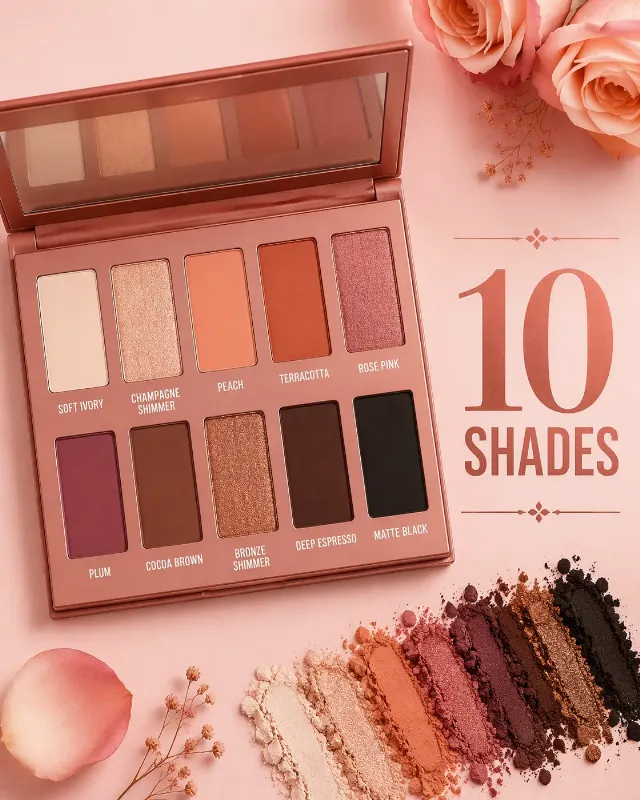 Open Makeup Palette Cosmetics Ad Post