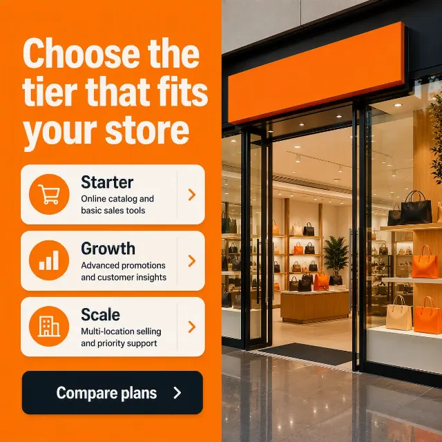 Orange And White Platform Tiers Marketplace Post