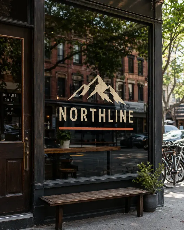 Painted Storefront Window Logo Mockup