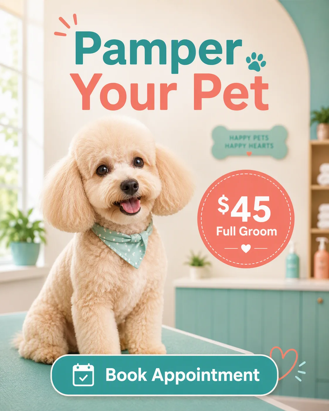 Pamper Your Pet Grooming Instagram Ad