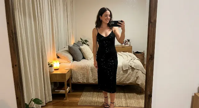 Party Dress Mirror Selfie Portrait