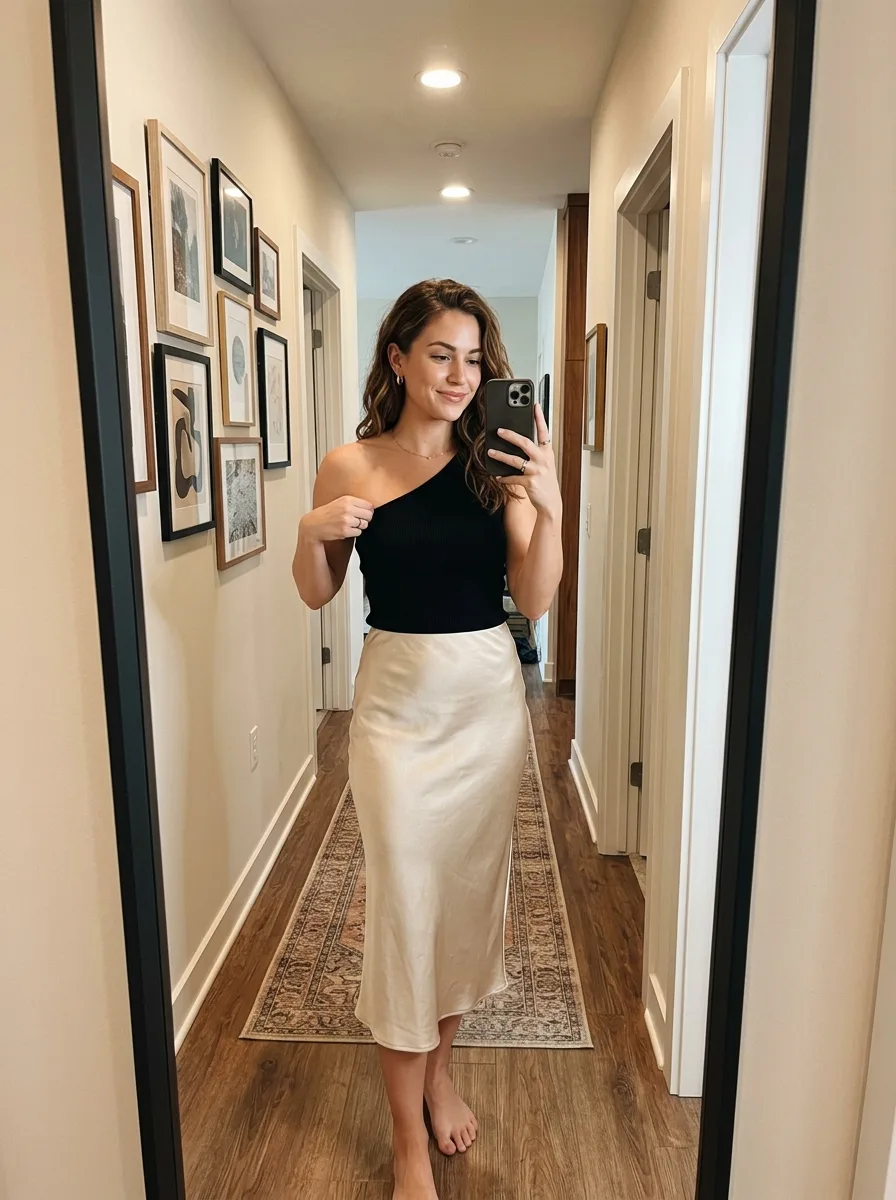 Party Ready Hallway Mirror Selfie