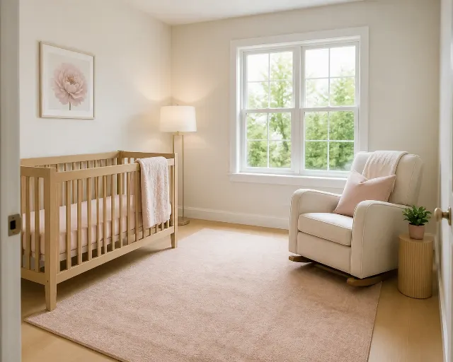Pastel Nursery Virtual Staging