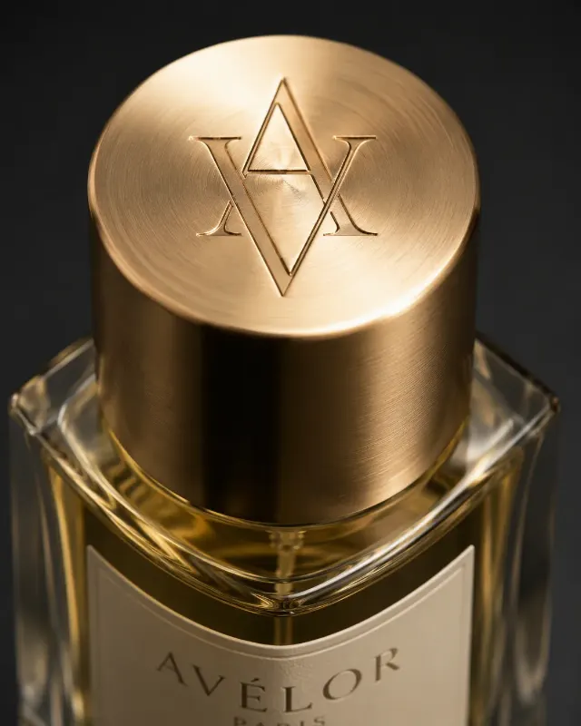 Perfume Cap Logo Embossed Close-Up