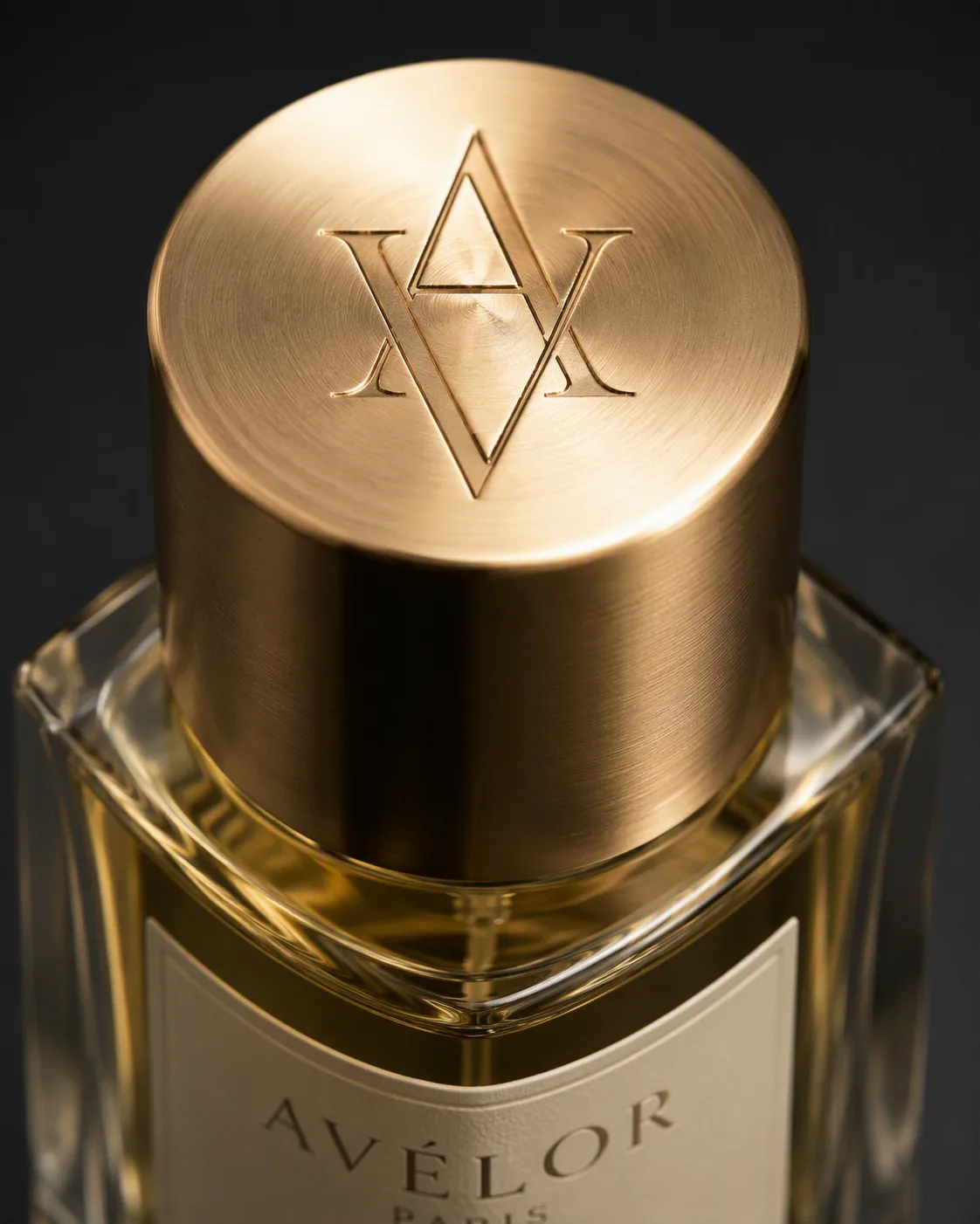 Perfume Cap Logo Embossed Close-Up