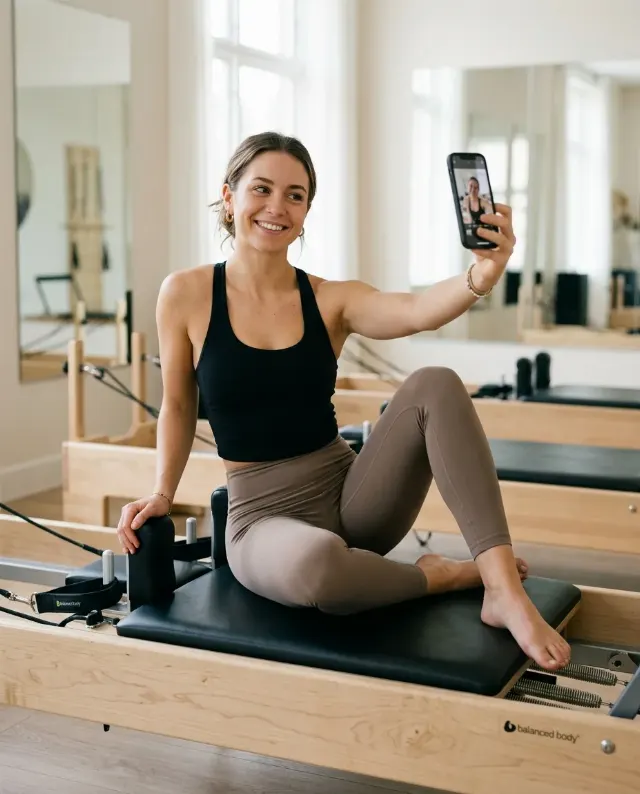 Pilates Reformer Studio Selfie