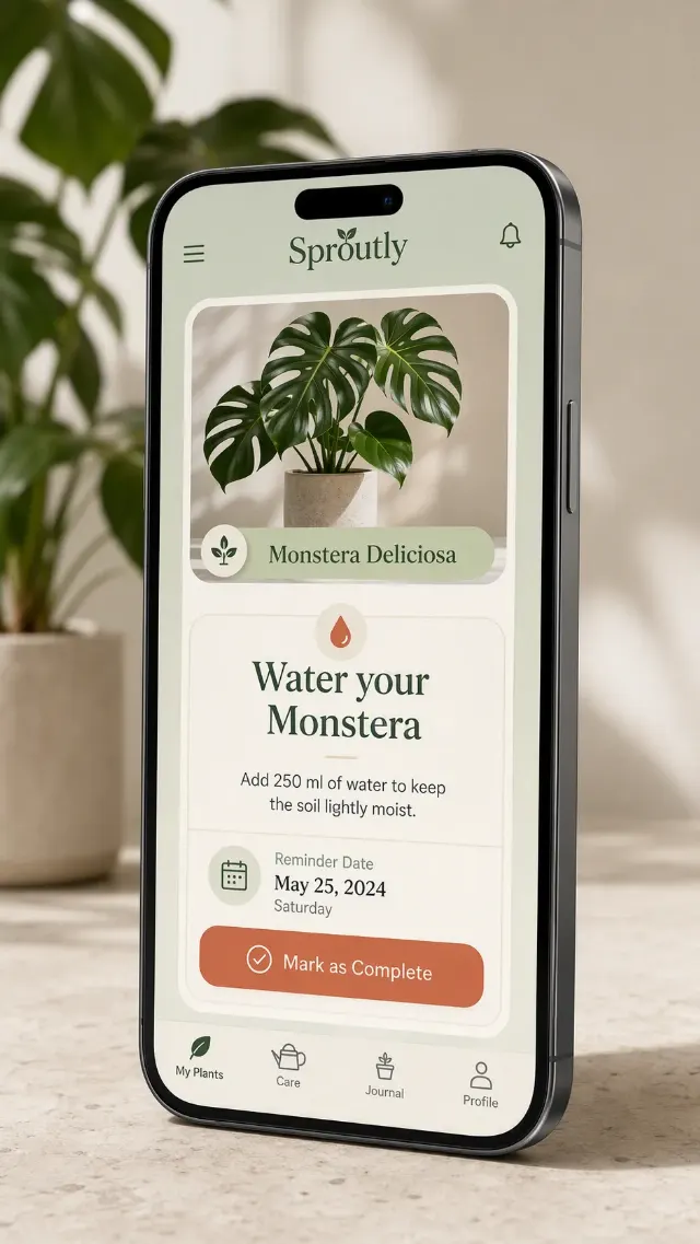 Plant Care Reminder App Screenshot
