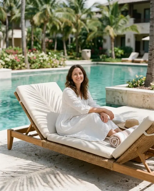 Poolside Lounge Chair Resort Portrait