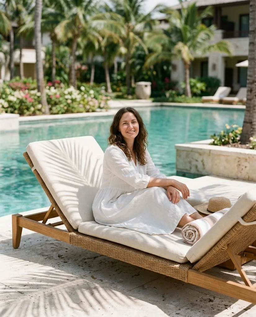 Poolside Lounge Chair Resort Portrait