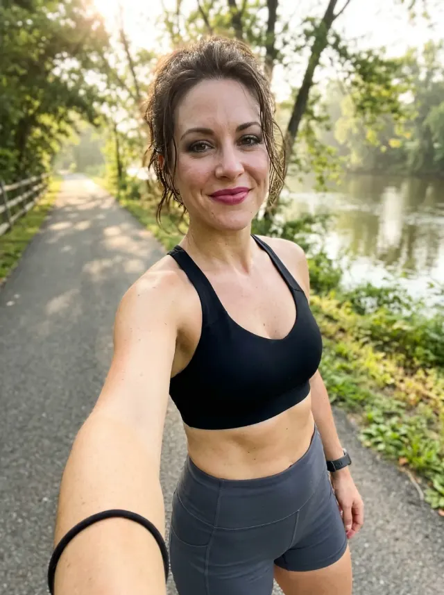 Post-Run Outdoor Fitness Selfie