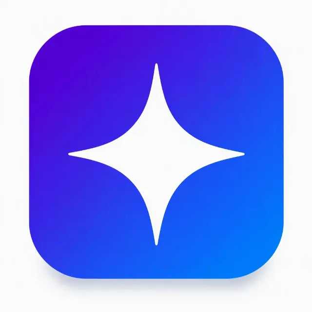 Purple Blue Sparkle Star App Icon
