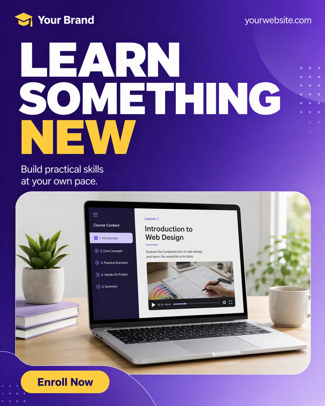 Purple Online Course Instagram Post