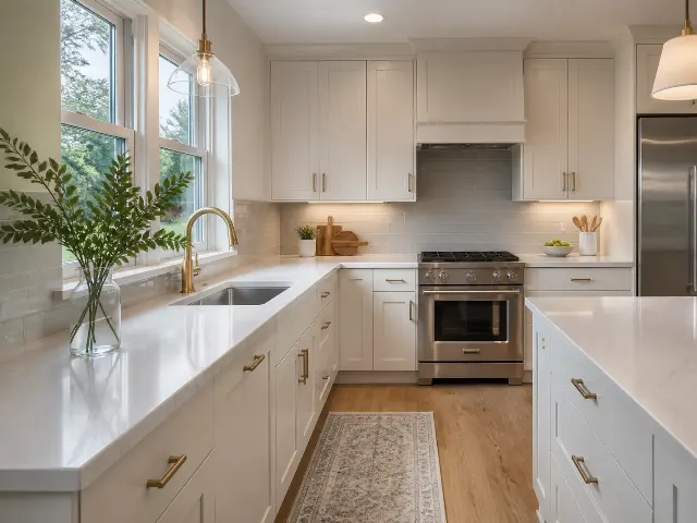 Quartz Countertop Kitchen Detail Photo