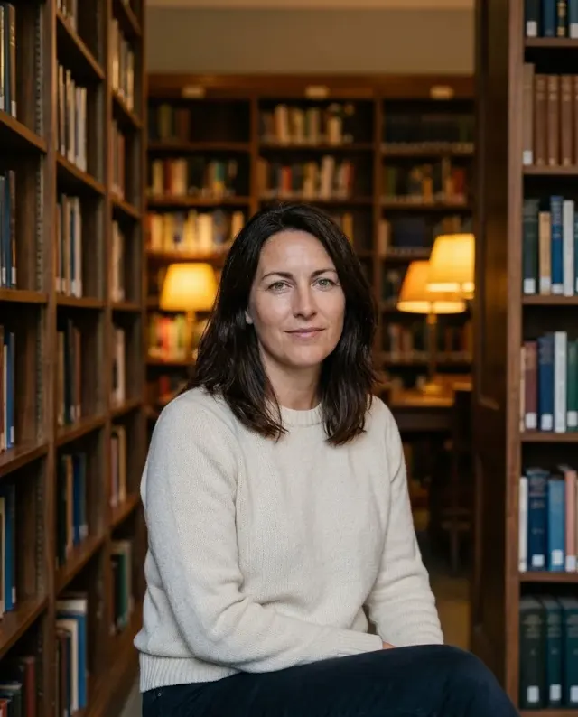 Quiet Library Seated Portrait